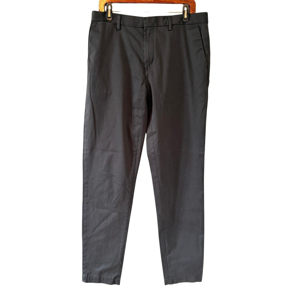 Men's Banana Republic Dark Gray Mason Athletic Tapered Fit Dress Pants 34 x 36